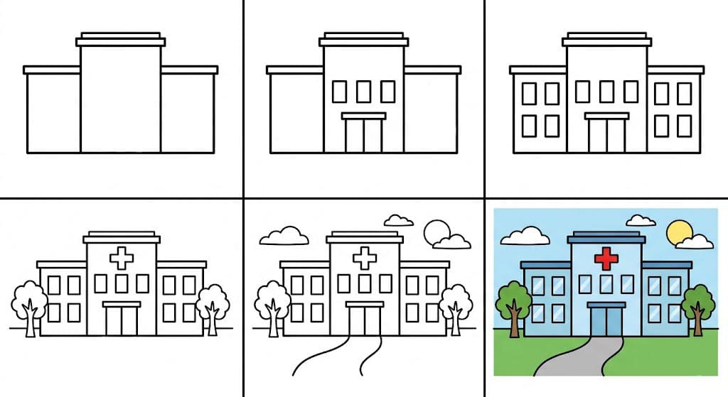 Hospital Drawing Ideas