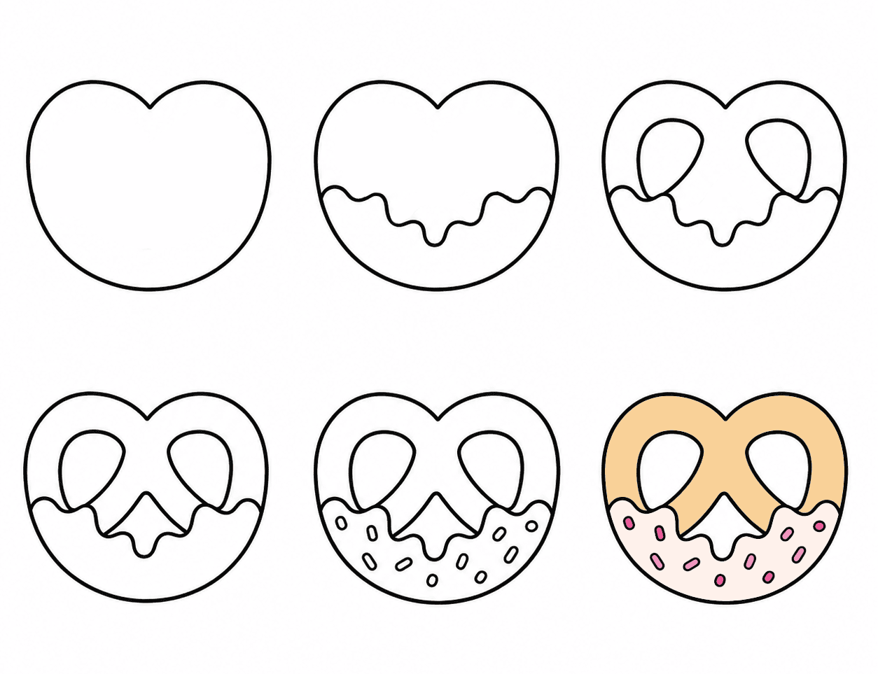 Milk chocolate pretzel Drawing Ideas