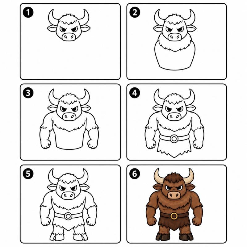 Minotaur for Kids Drawing Ideas
