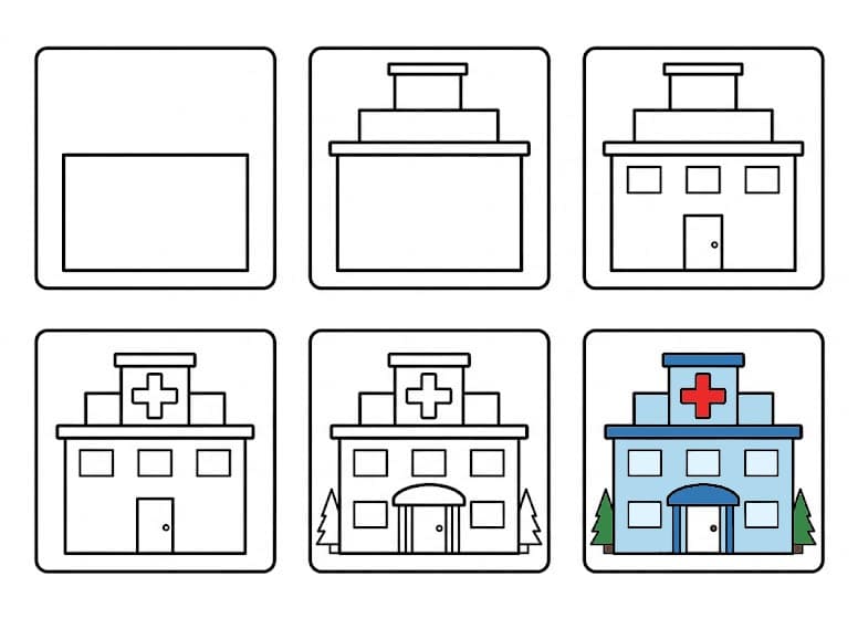 Modern hospital Drawing Ideas