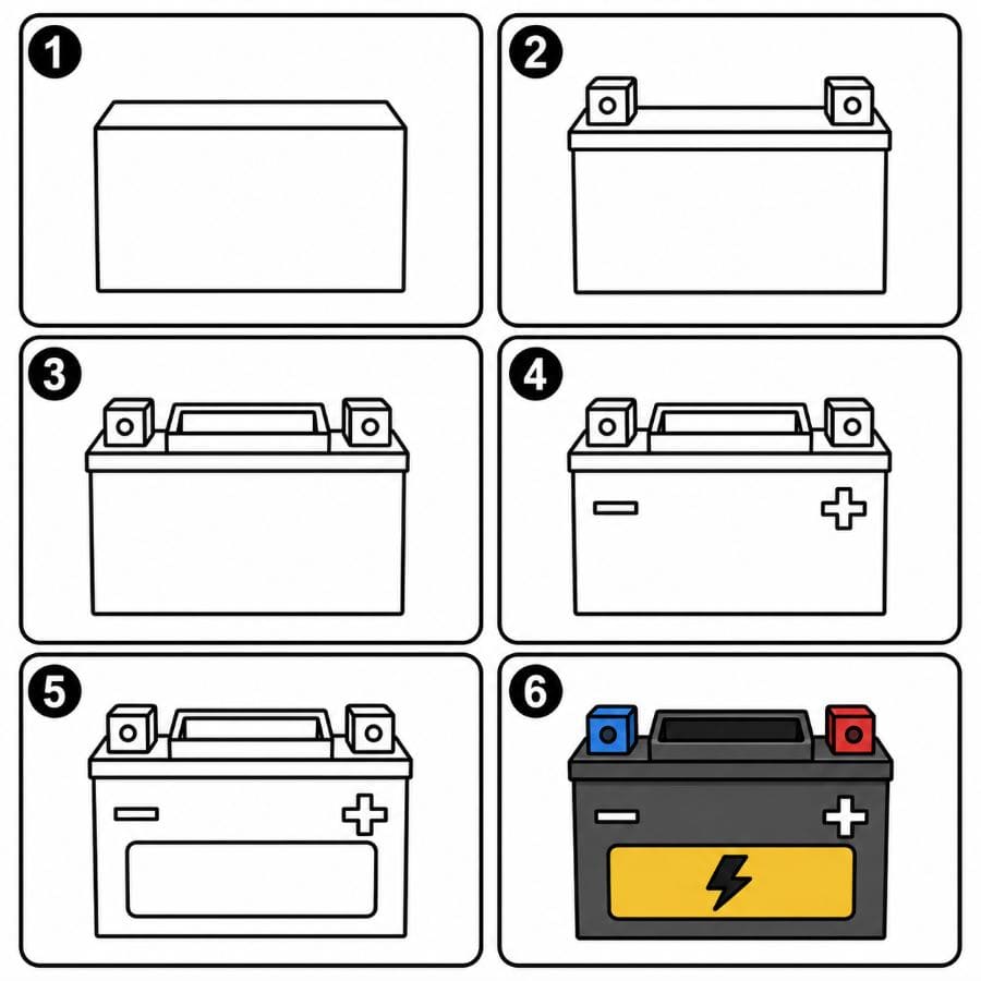 Motorcycle Battery Drawing Ideas