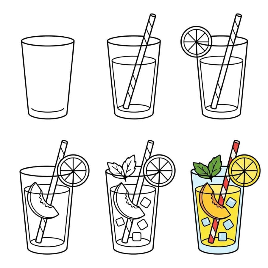 Peach Lemonade Drawing Ideas