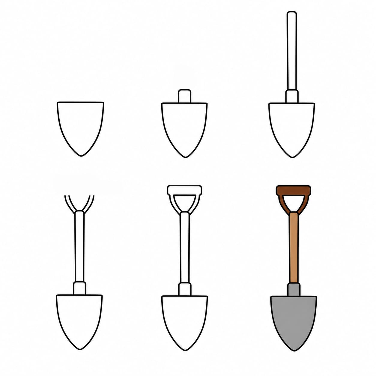 Pointed shovel Drawing Ideas