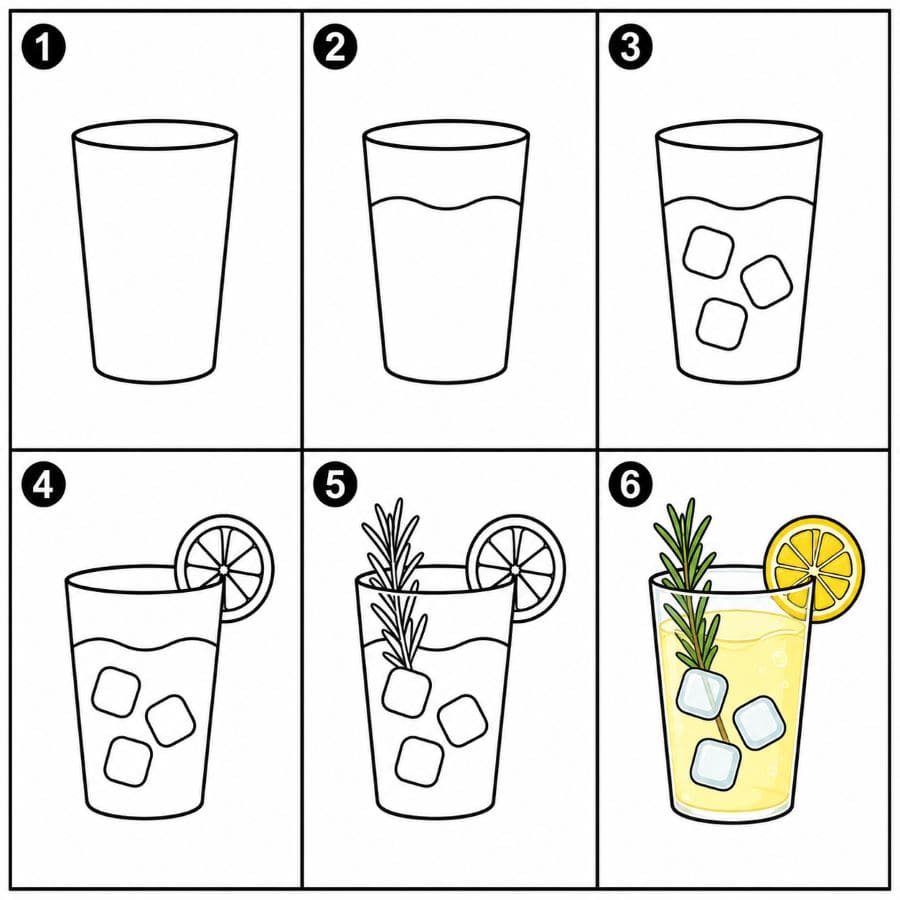 Rosemary Lemonade Drawing Ideas