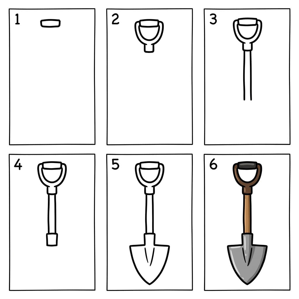 Sharp-point shovel Drawing Ideas