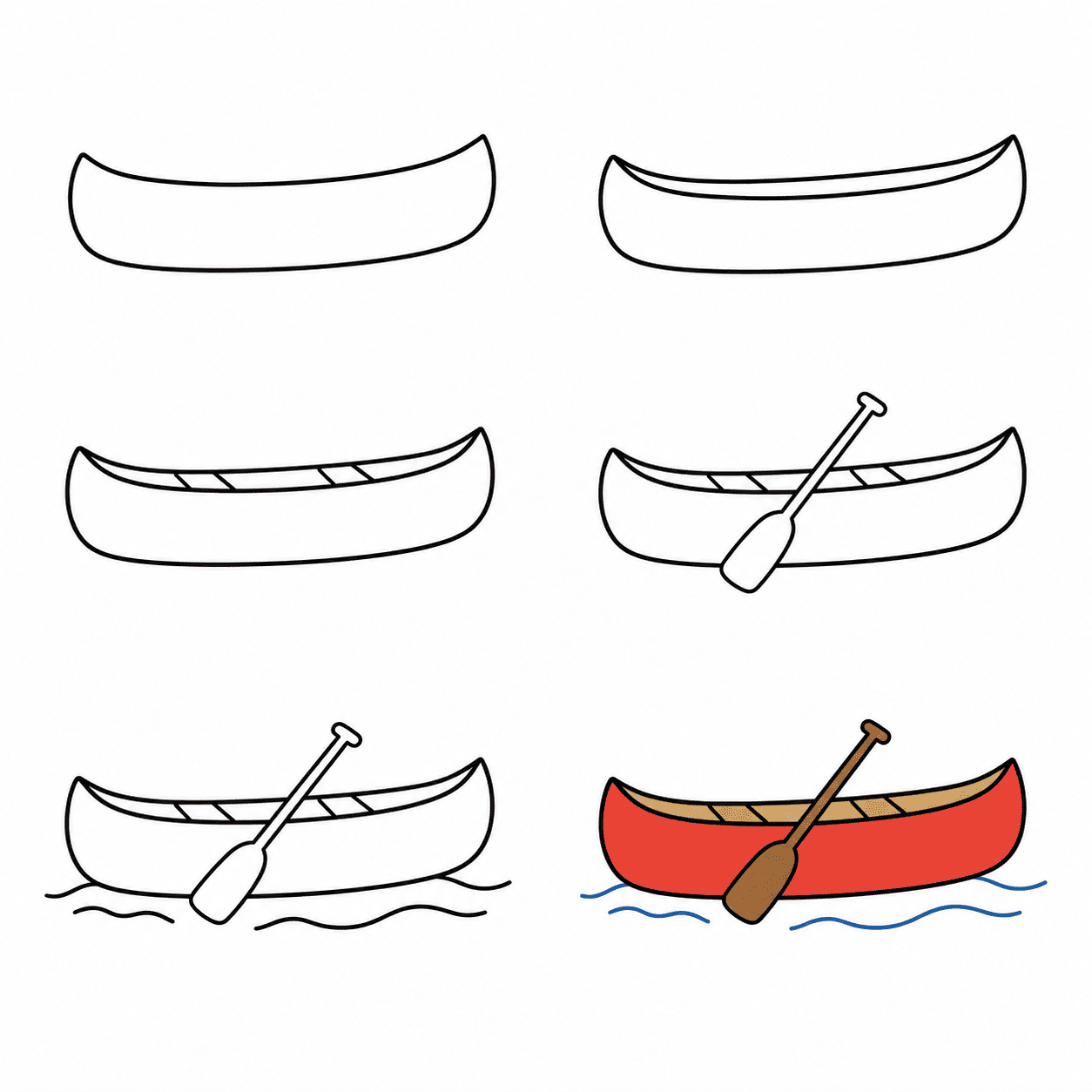 Canoe Drawing Ideas