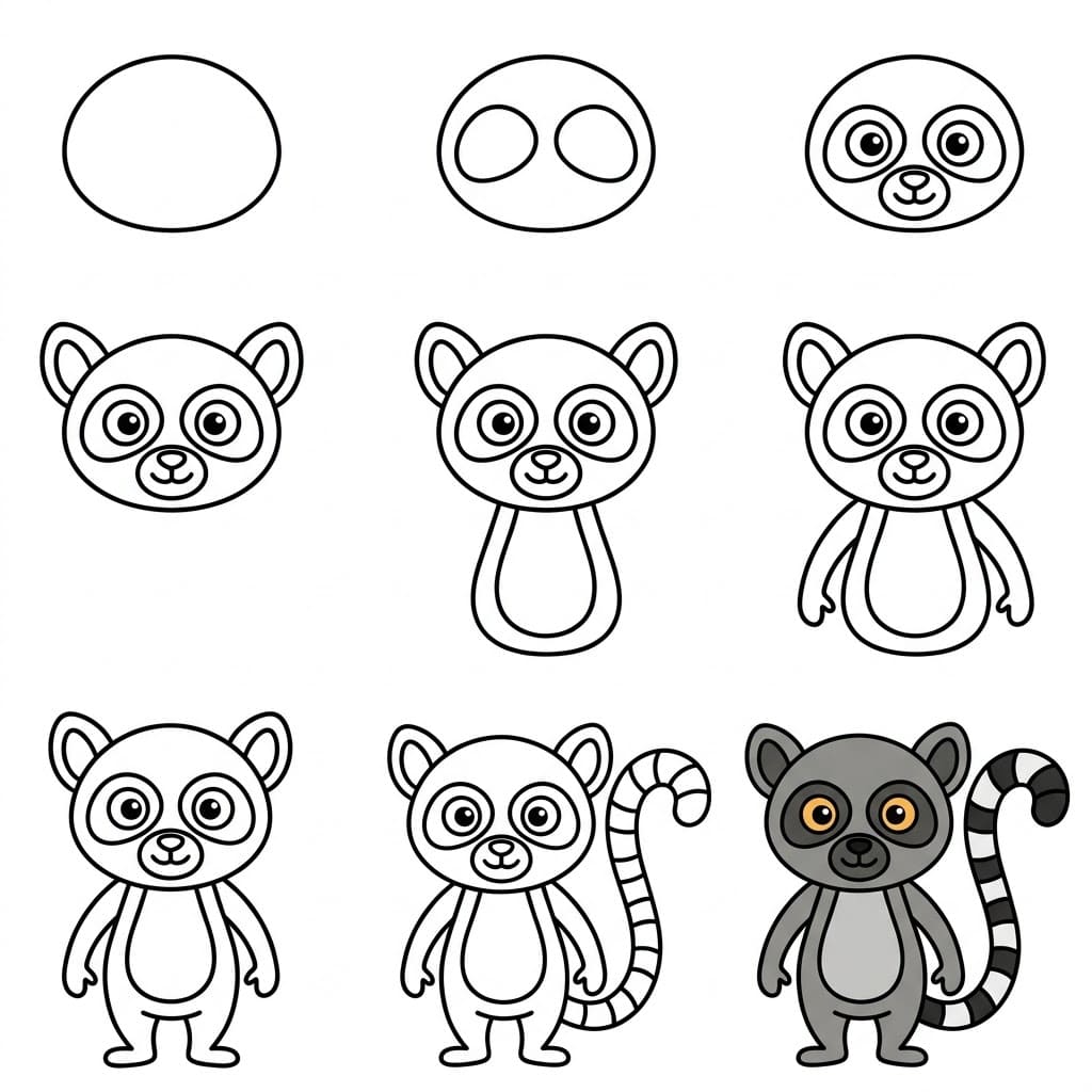 Small lemur Drawing Ideas