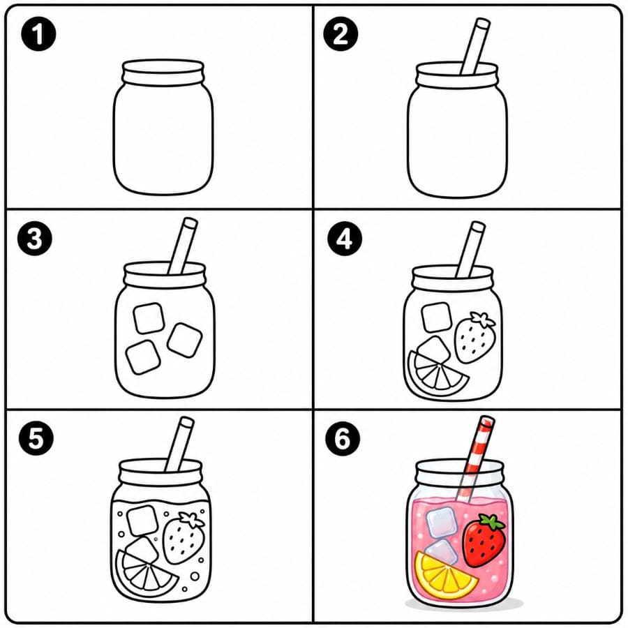 Strawberry Lemonade Drawing Ideas