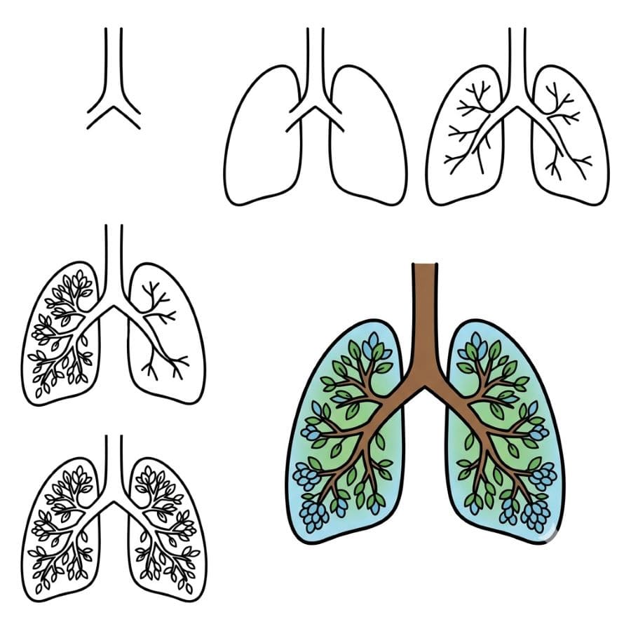 Tree Lungs Drawing Ideas