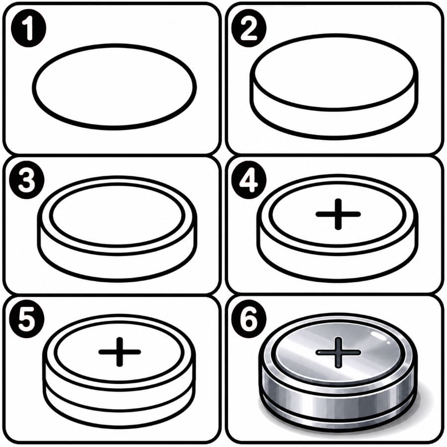 Watch Battery Drawing Ideas