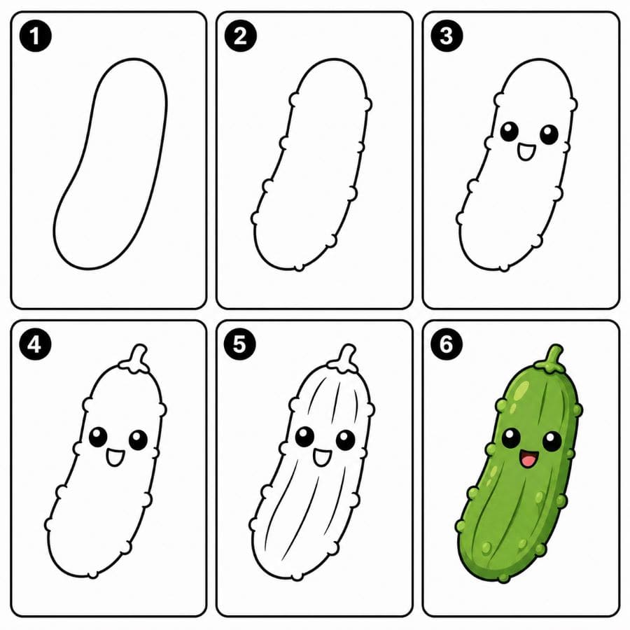 Adorable pickle Drawing Ideas