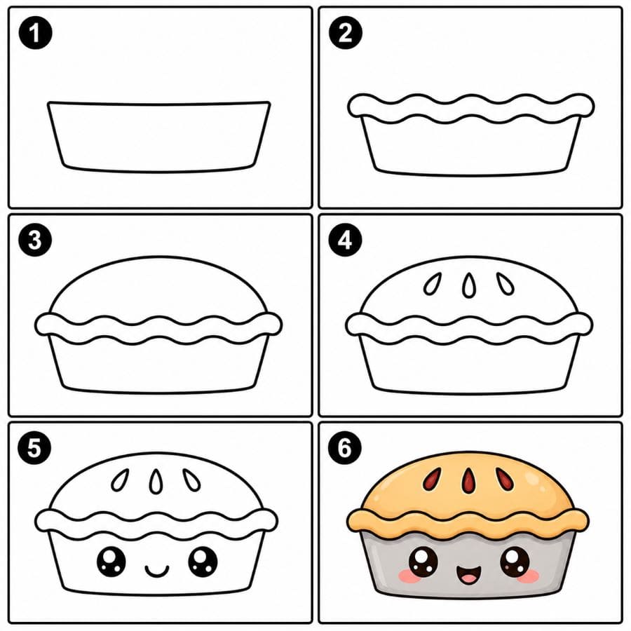Adorable pie Drawing Ideas