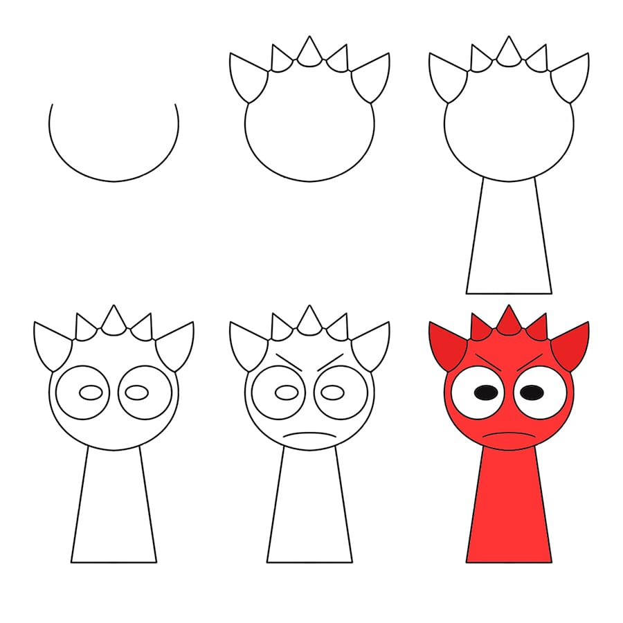 Angry Raddy Sprunki Incredibox Drawing Ideas