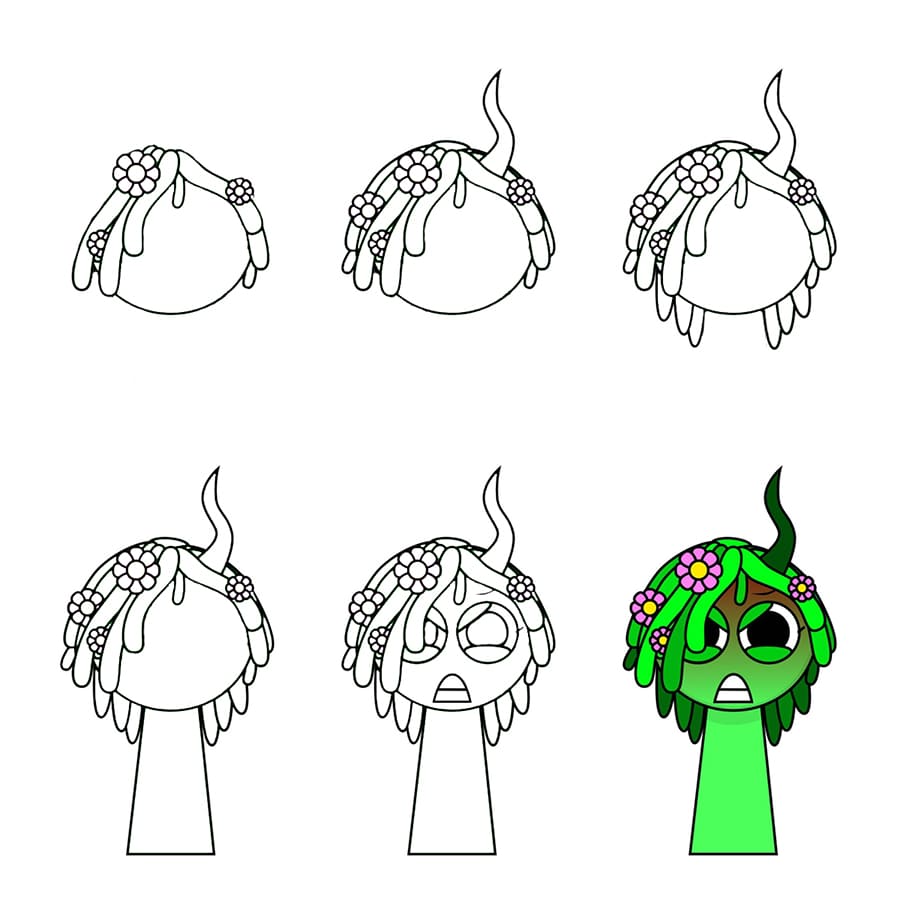 Angry Vineria Sprunki Incredibox Drawing Ideas