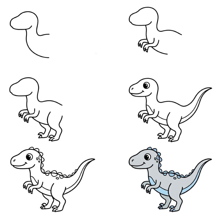Baby Velociraptor Drawing Ideas