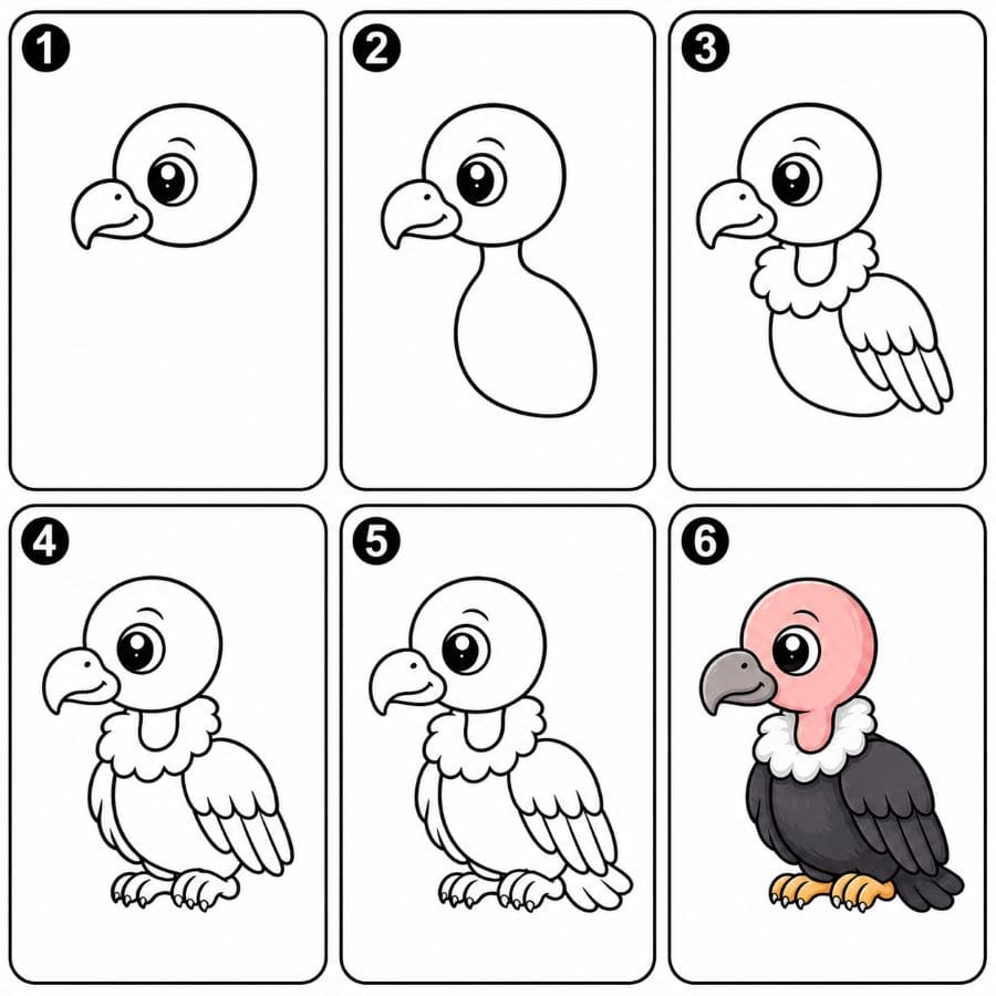 Baby vulture Drawing Ideas