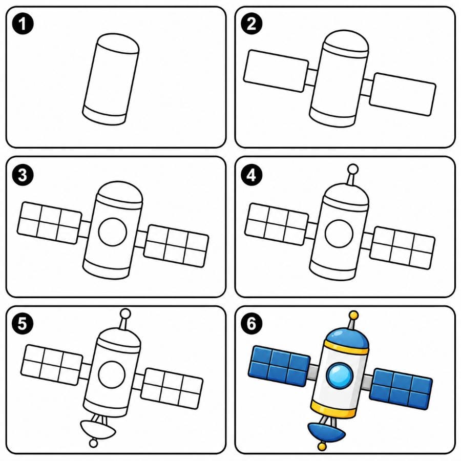 Basic satellite Drawing Ideas