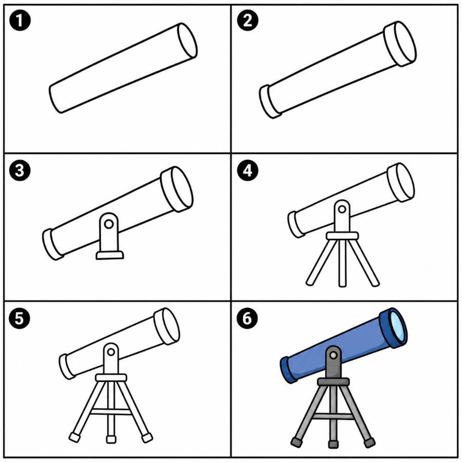 Basic telescope Drawing Ideas