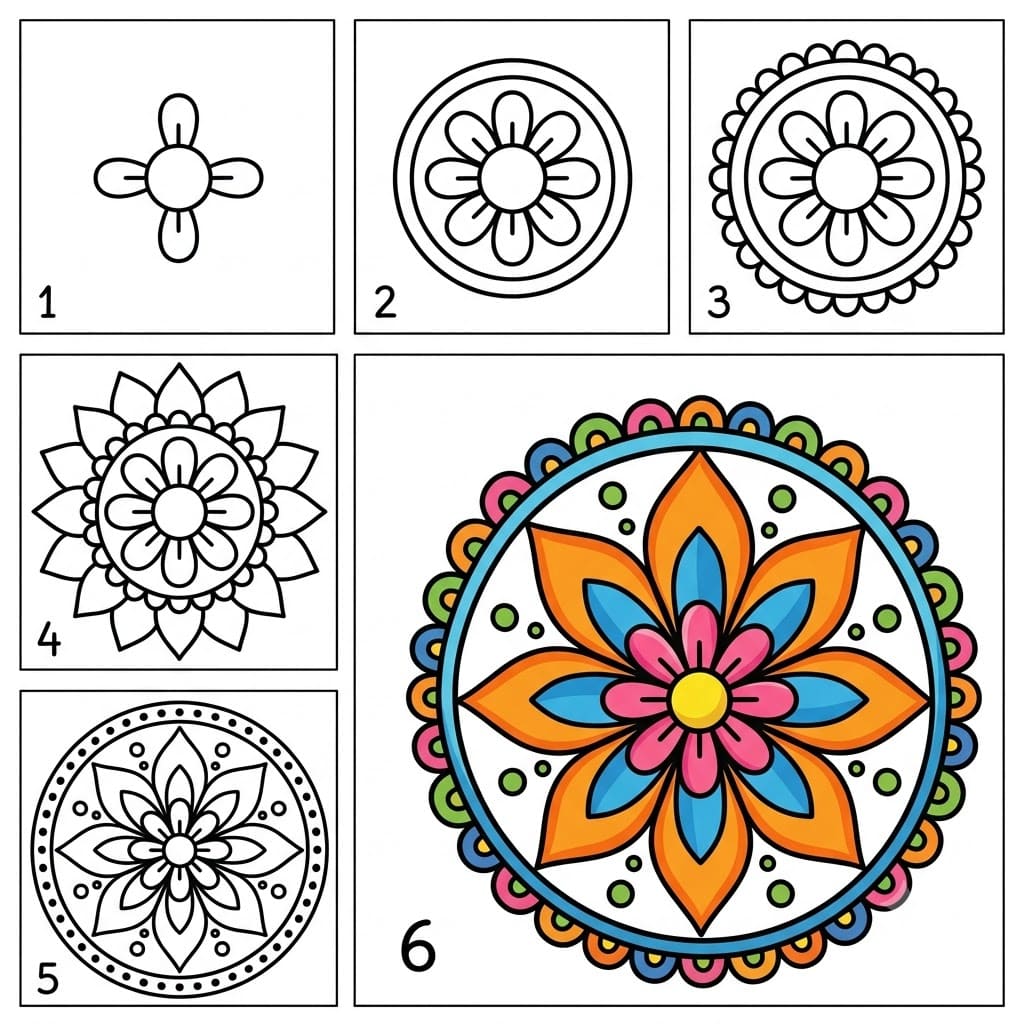 Beautiful mandala Drawing Ideas