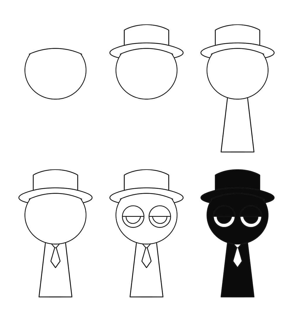 Black Sprunki Incredibox Drawing Ideas