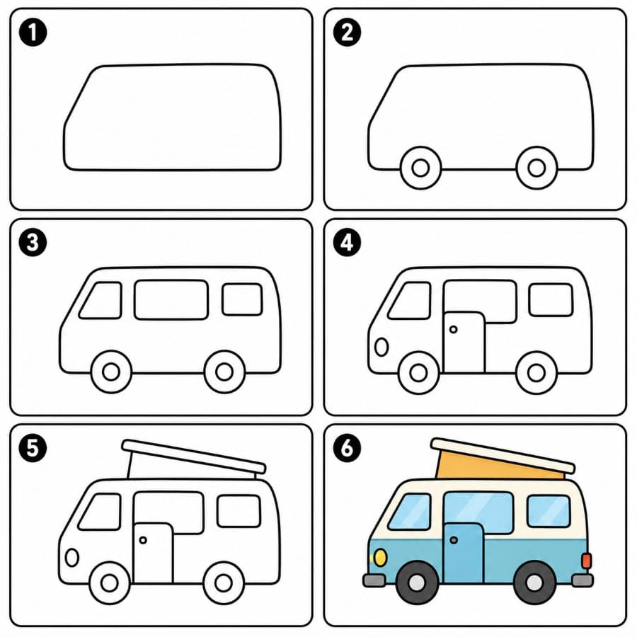 Camper van Drawing Ideas