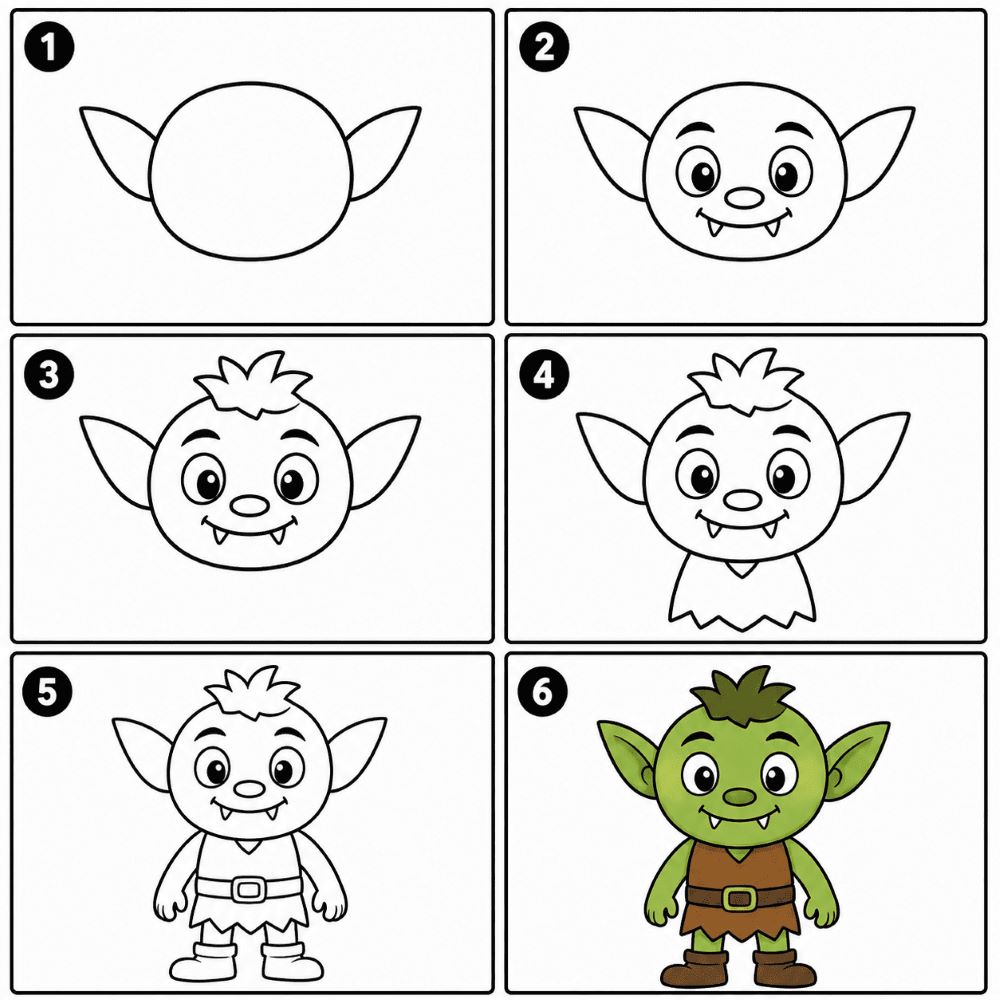 Cartoon goblin Drawing Ideas