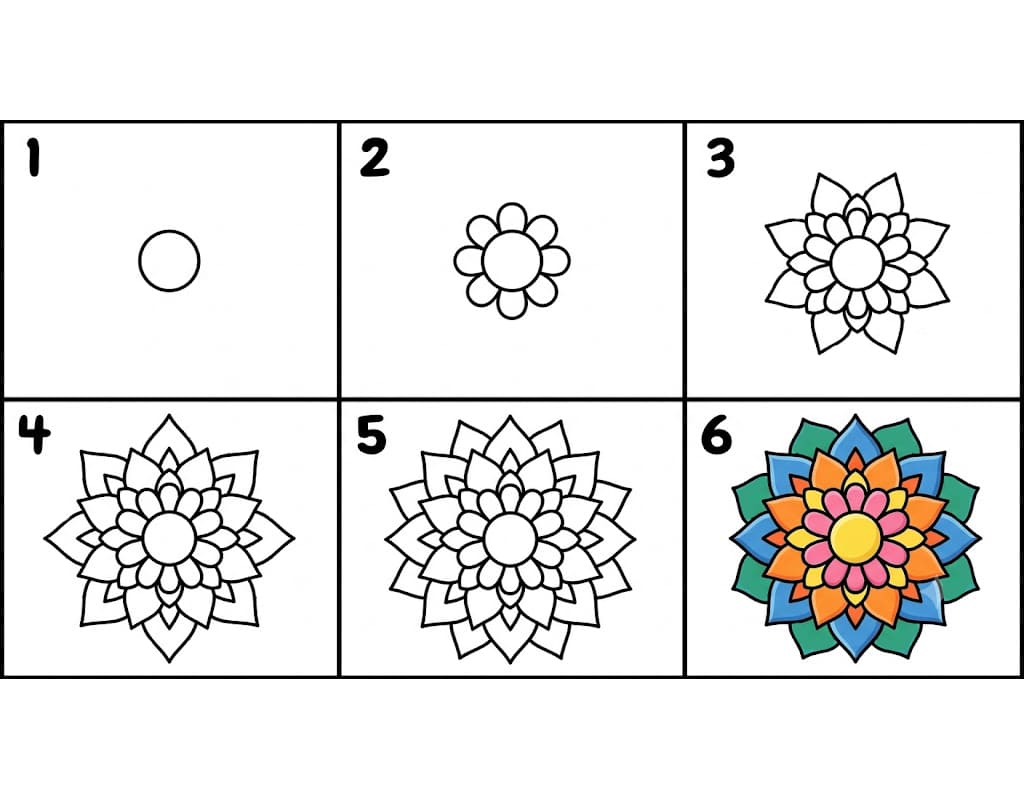 Charming mandala Drawing Ideas