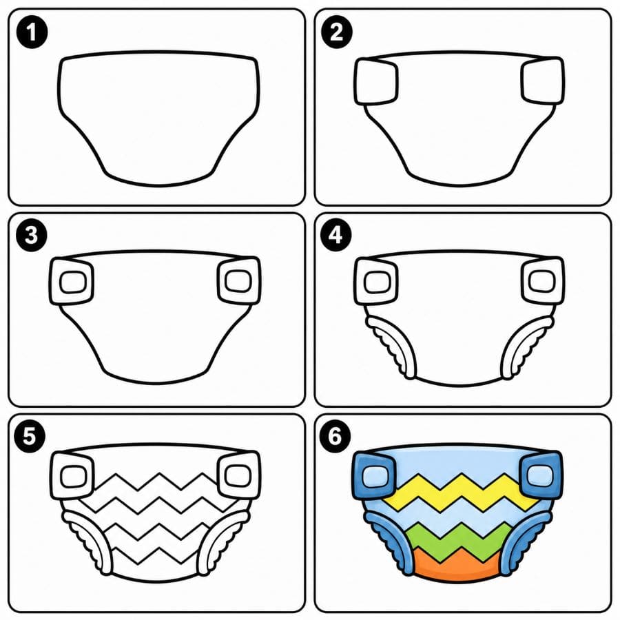Chevron pattern diaper Drawing Ideas