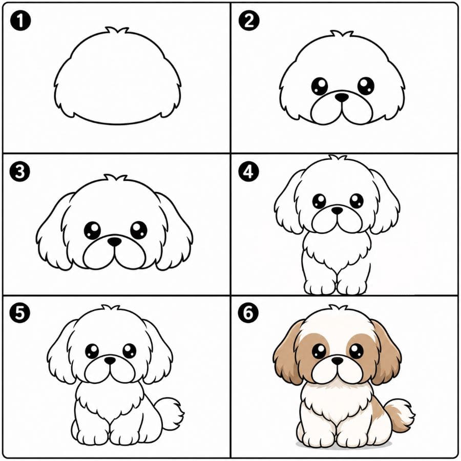 Chibi Shih Tzu Drawing Ideas