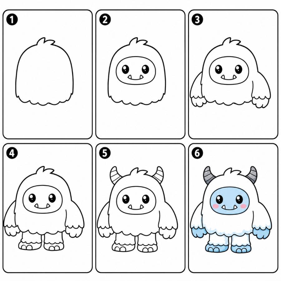 Yeti Drawing Ideas