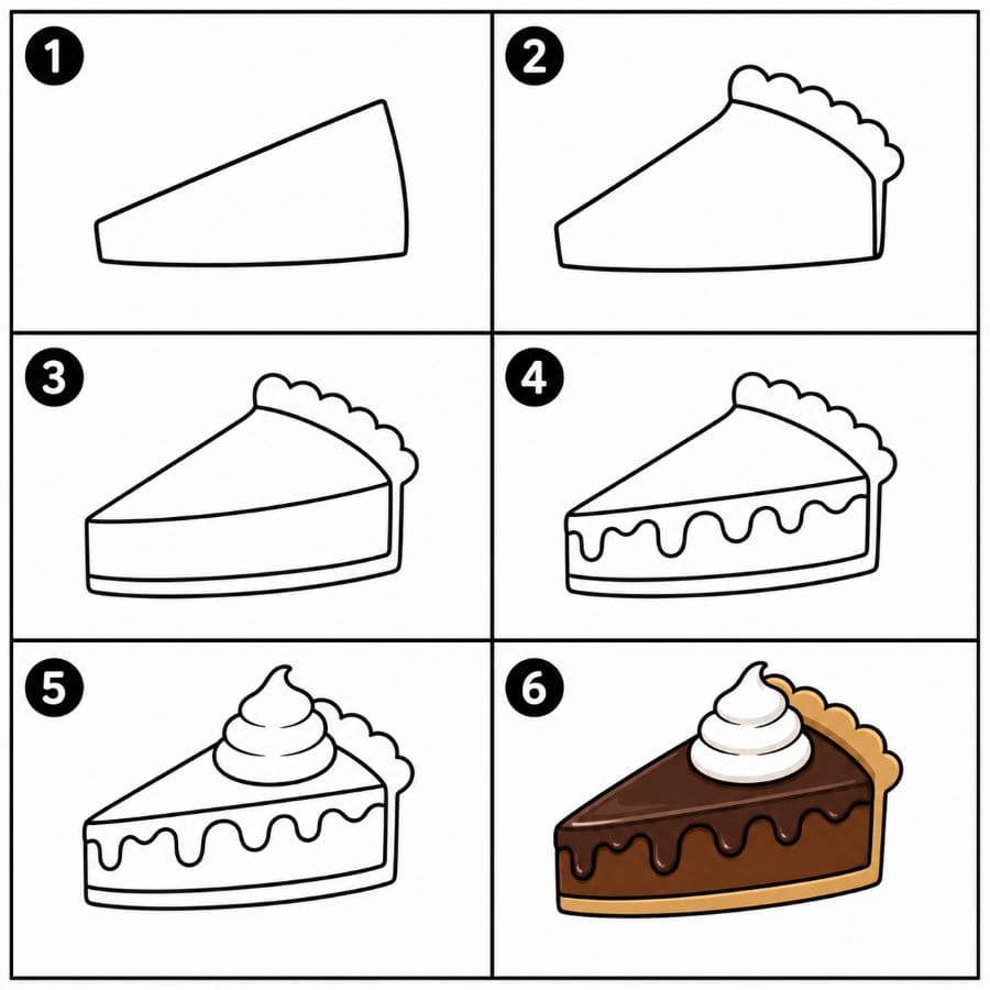 Chocolate pie Drawing Ideas