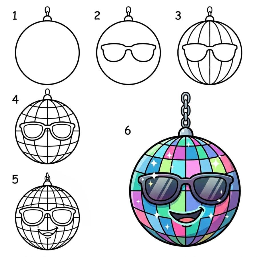 Cool Disco Ball Drawing Ideas