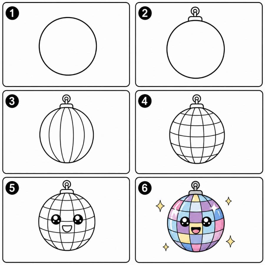 Cute Disco Ball Drawing Ideas