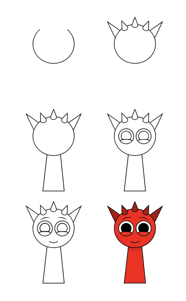 Cute Raddy Sprunki Incredibox Drawing Ideas