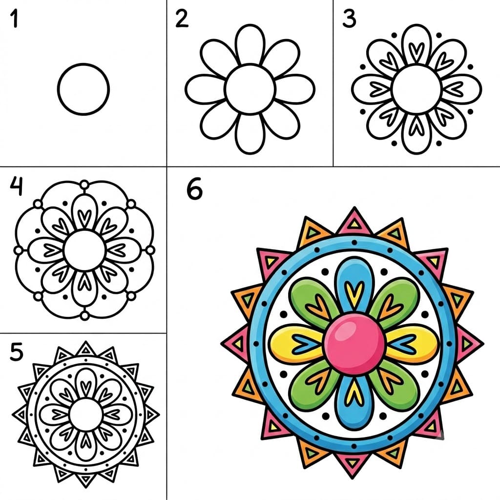 Cute mandala Drawing Ideas