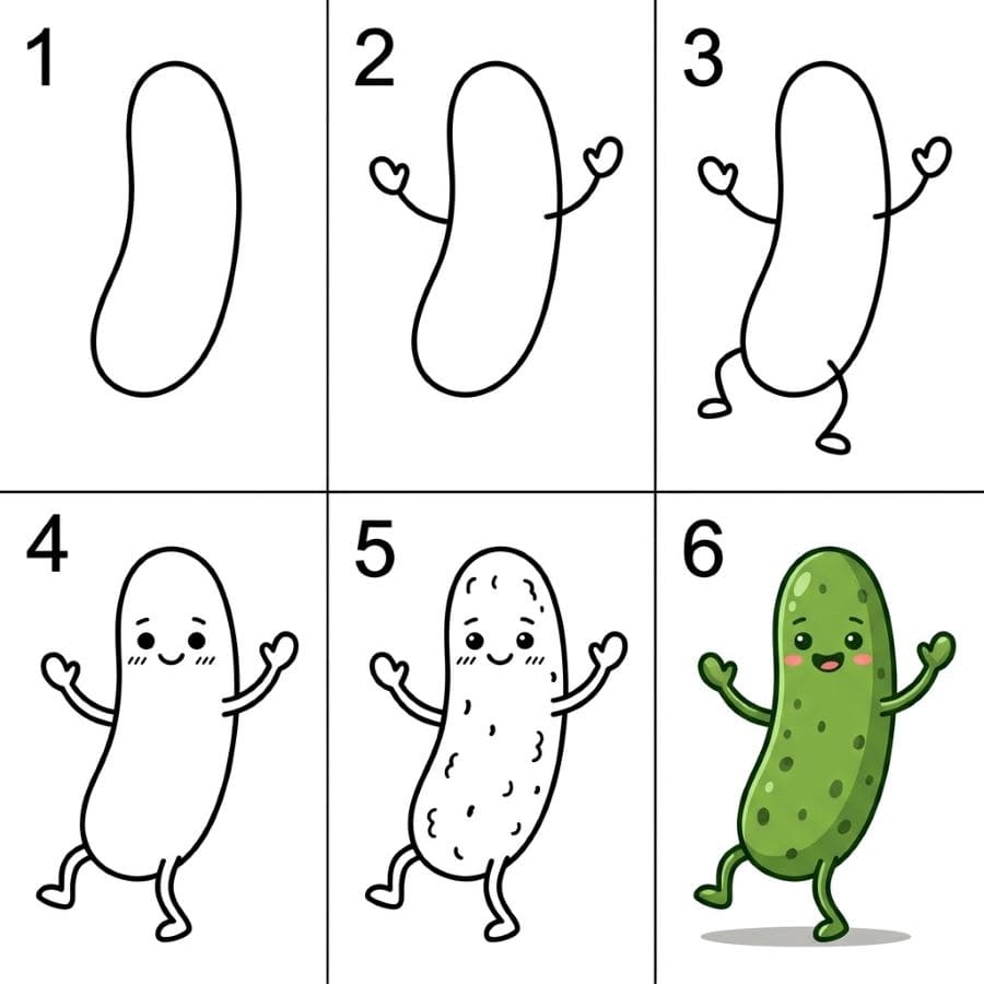 Dancing pickle Drawing Ideas