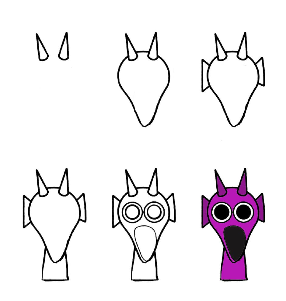 Durple Phase 2 Sprunki Incredibox Drawing Ideas
