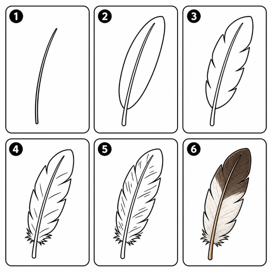 Eagle feather Drawing Ideas