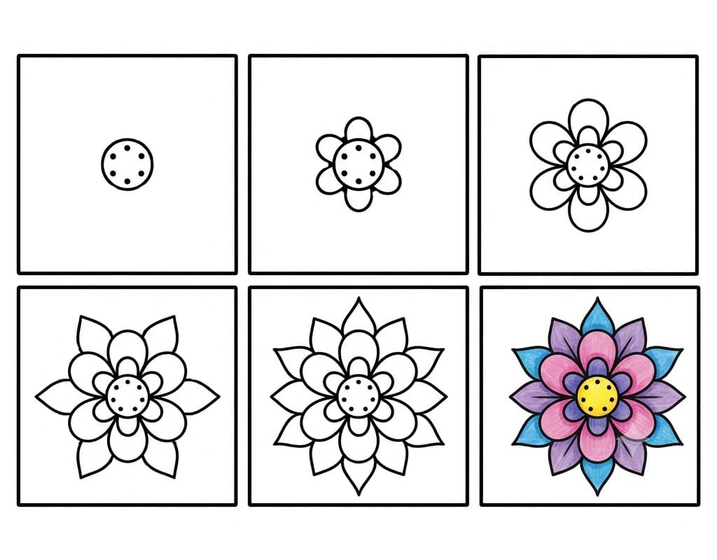 Easy mandala Drawing Ideas