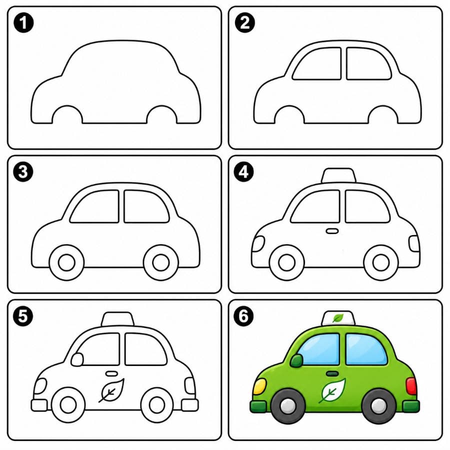 Ecological taxi Drawing Ideas