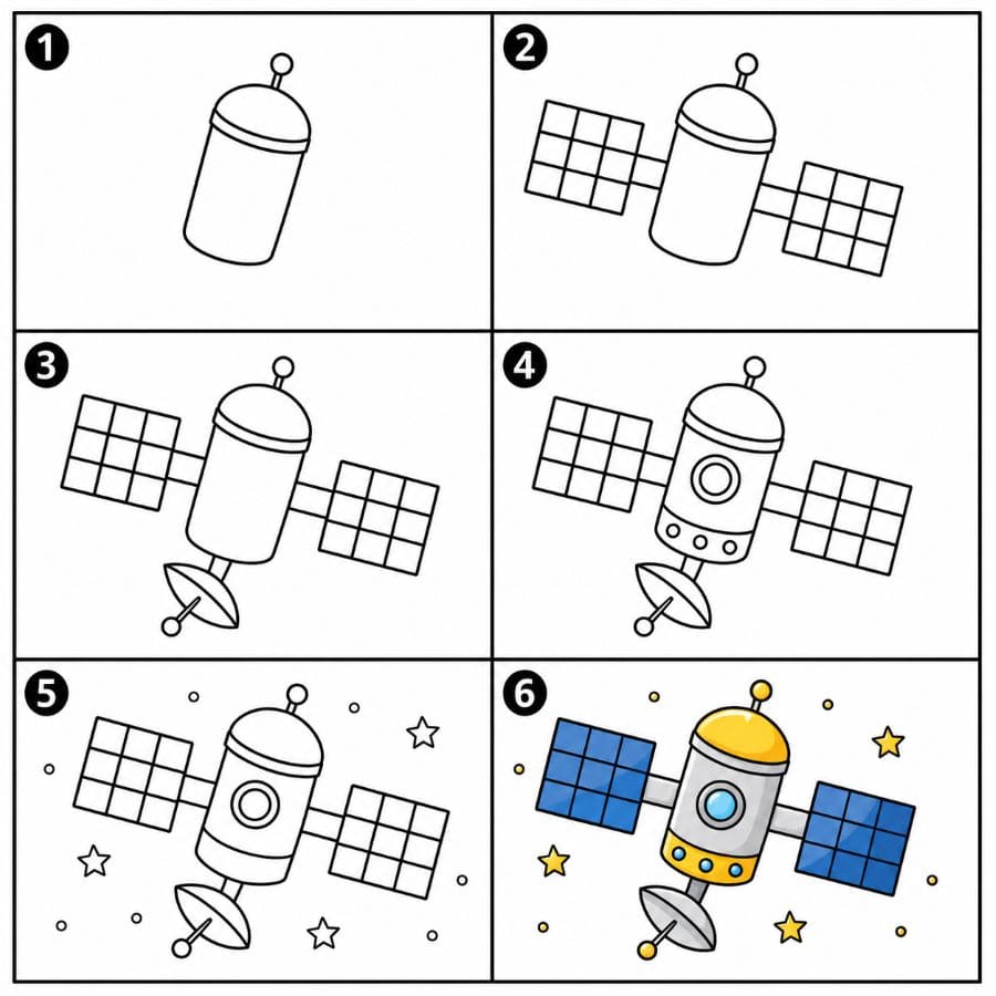 Satellite Drawing Ideas