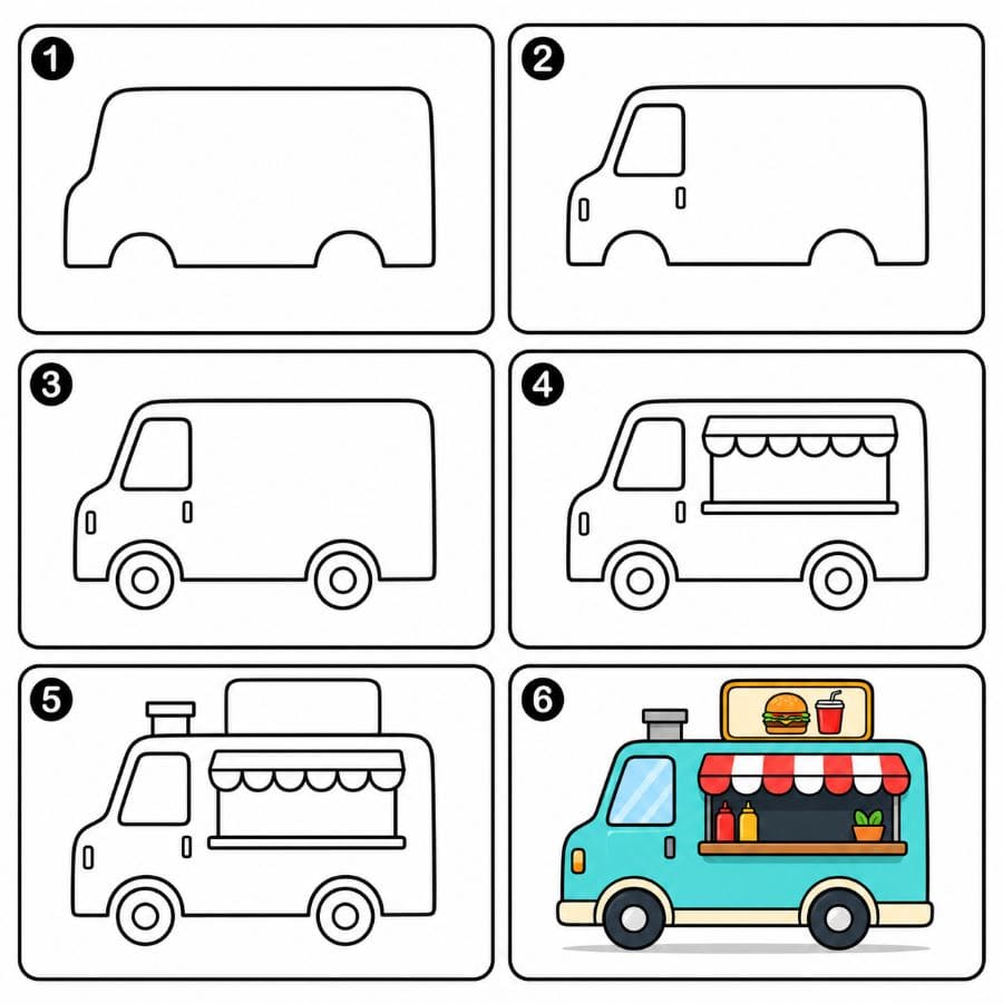 Food van Drawing Ideas