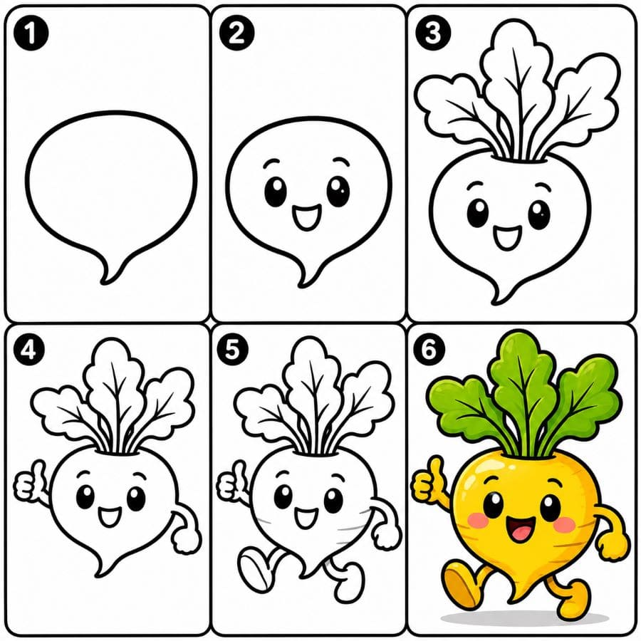 Funny turnip Drawing Ideas