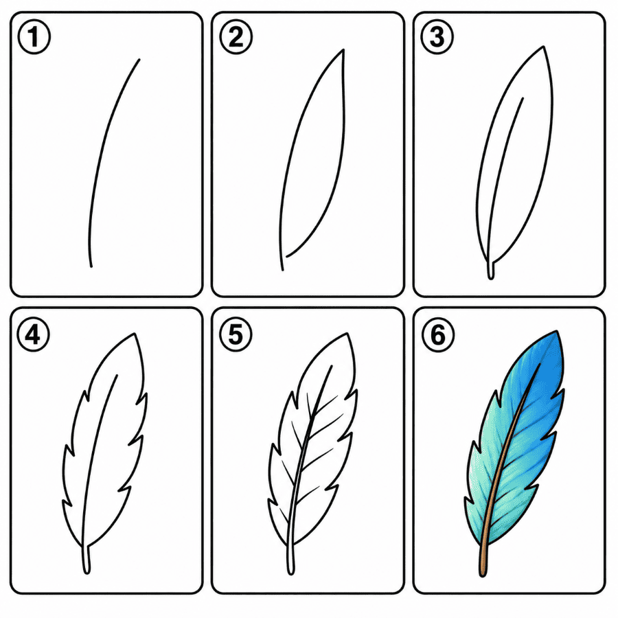 Gradient feather Drawing Ideas