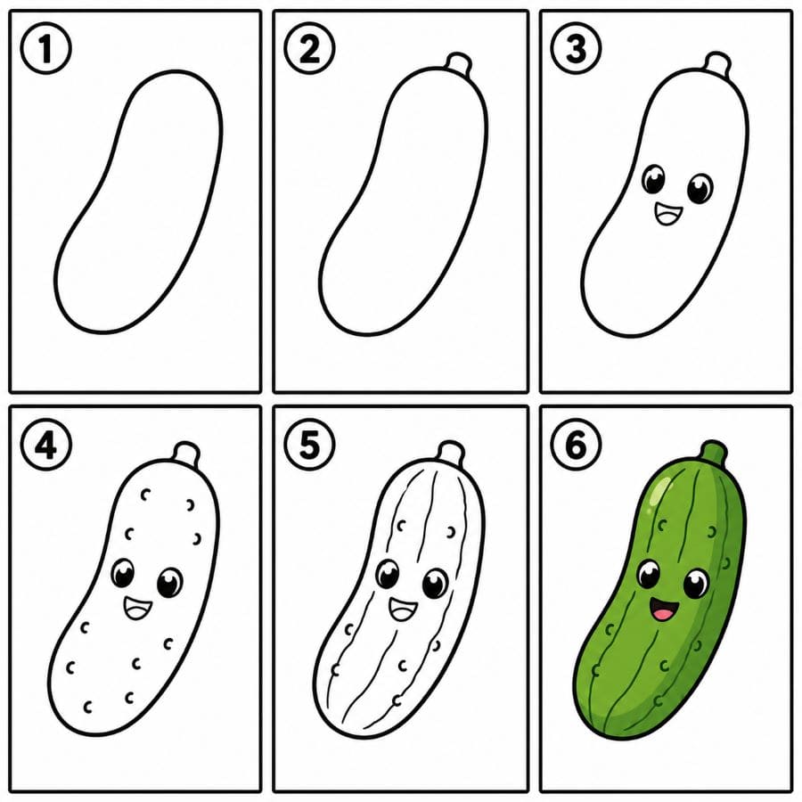 Happy pickle Drawing Ideas