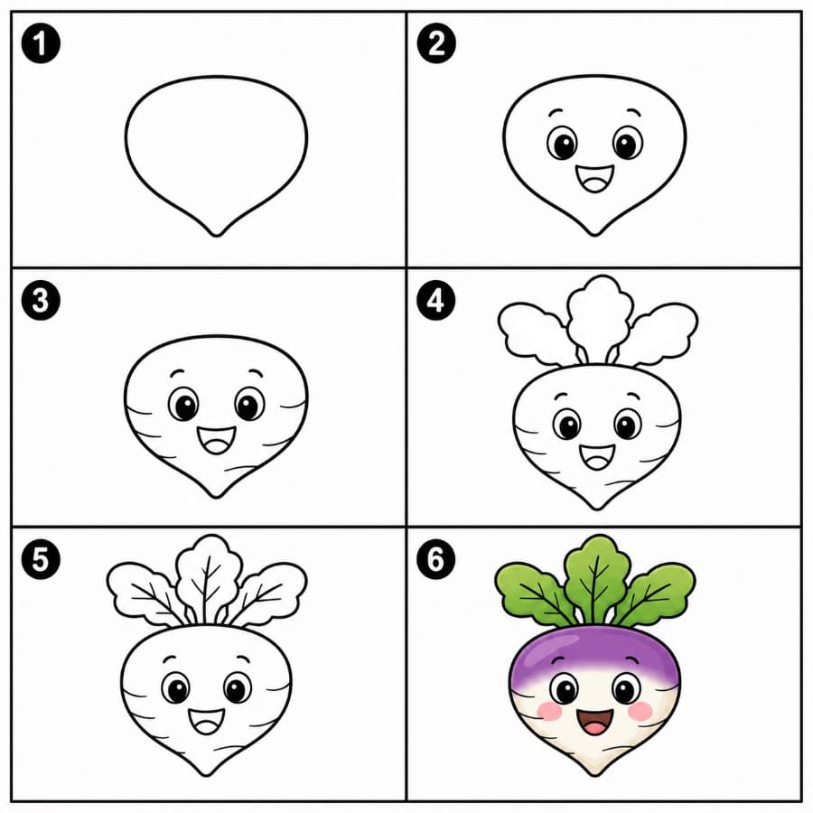 Happy turnip Drawing Ideas