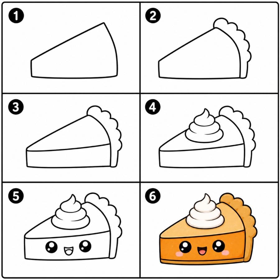 Kawaii pie Drawing Ideas