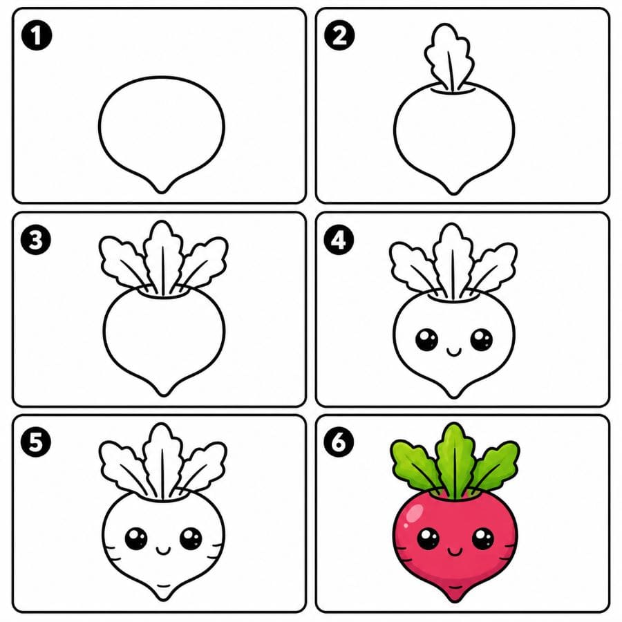 Kawaii turnip Drawing Ideas