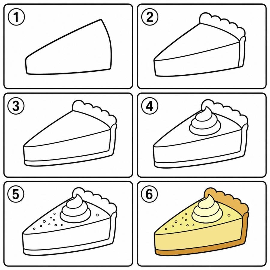 Lemon pie Drawing Ideas