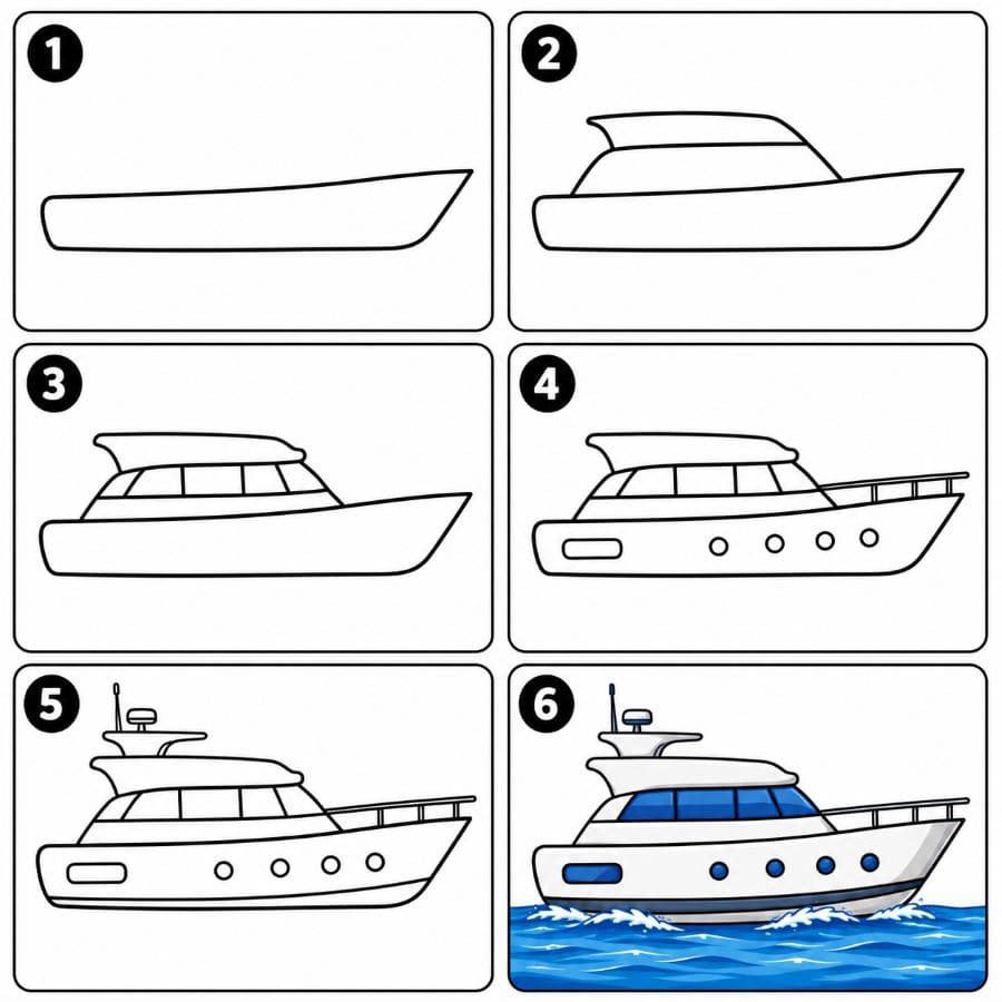 Luxury yacht Drawing Ideas